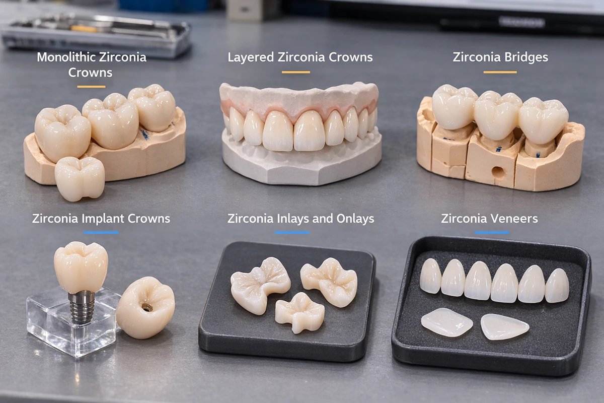 Common Zirconia Restorations for Outsourcing