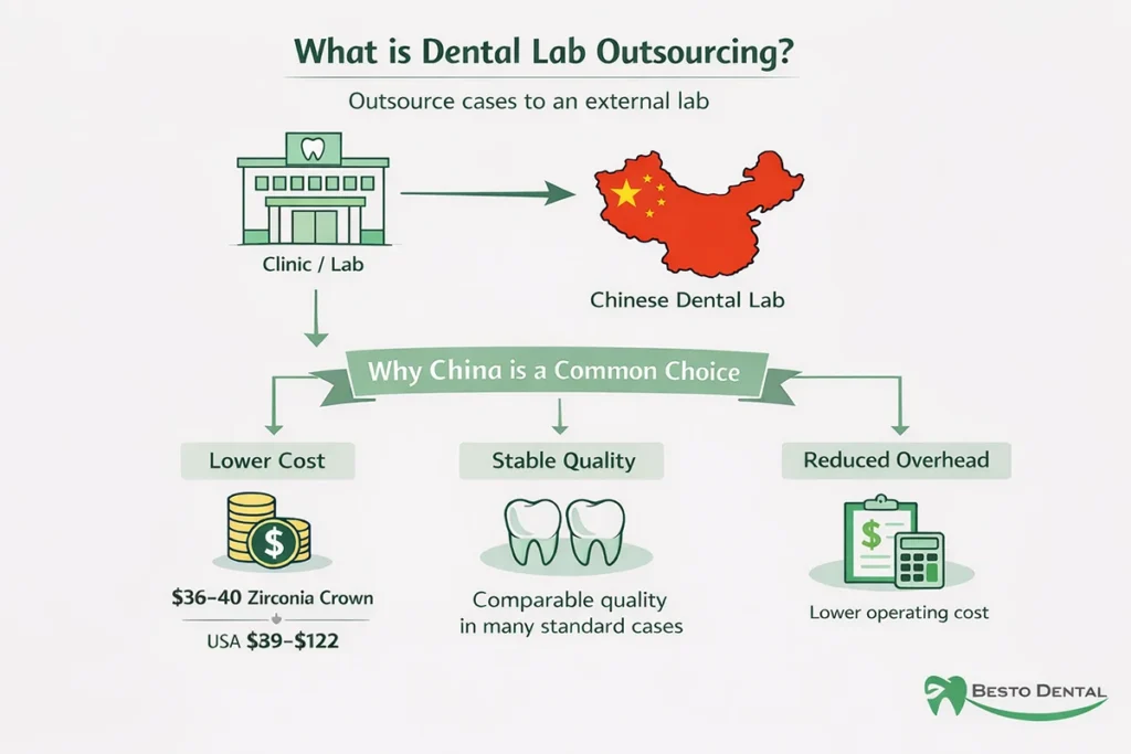 what is outsourcing dental lab