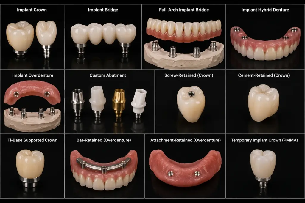 Common Types of Implant Restorations
