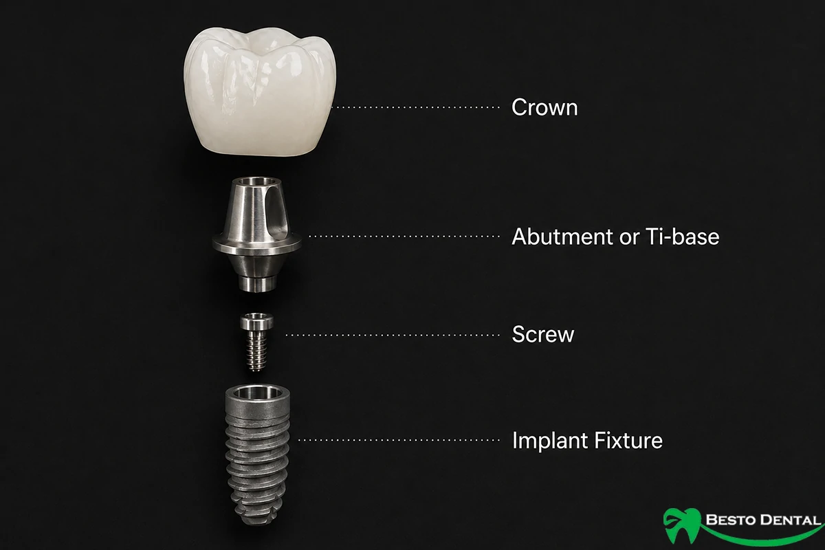Components of Implant Crowns