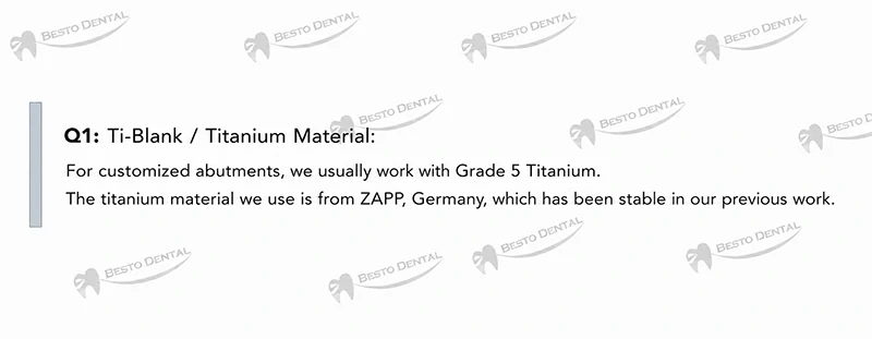 Custom Abutment Materials