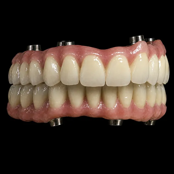 Screw-Retained PFM Implant Bridge
